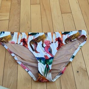 J.Crew Bikini bottoms size medium worn twice animal print